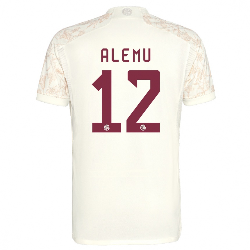 Women  Liul Alemu #12 Off White Third Jersey 2023/24 T-Shirt Canada