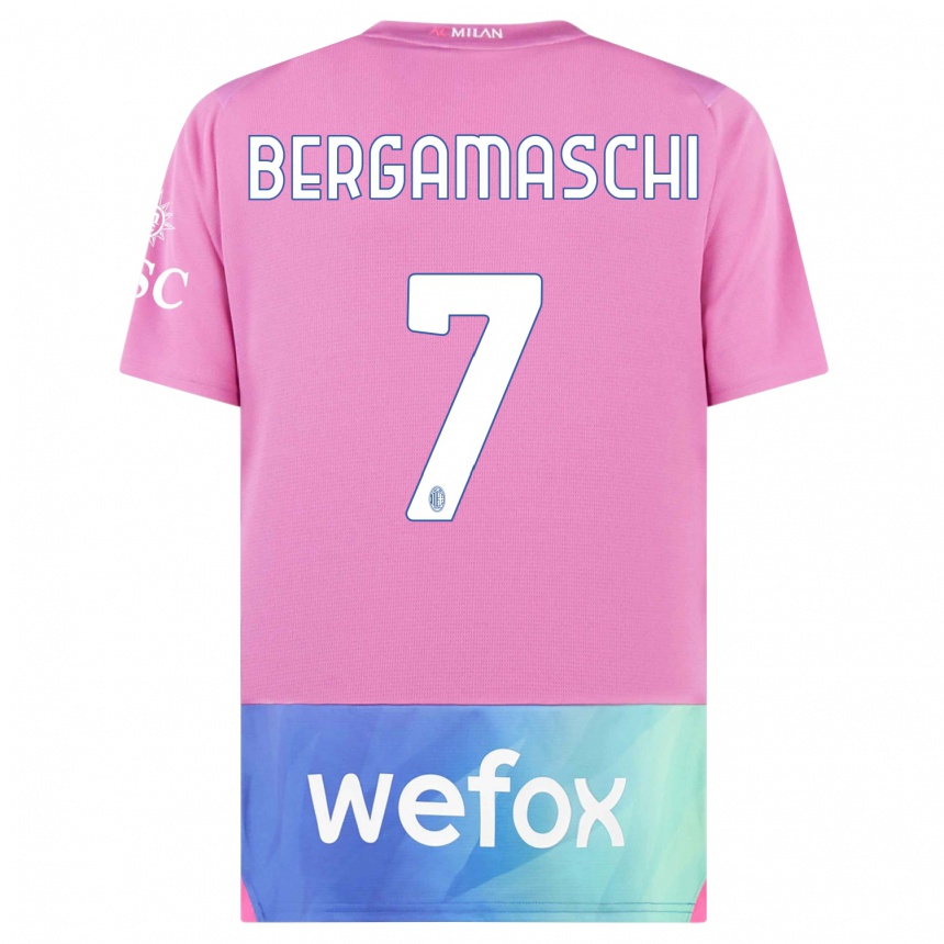 Femme Football Maillot Valentina Bergamaschi #7 Rose-Mauve Troisieme 2023/24 Canada