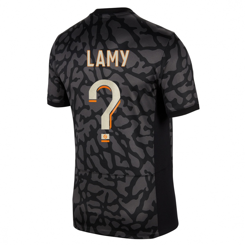 Women  Hugo Lamy #0 Black Third Jersey 2023/24 T-Shirt Canada