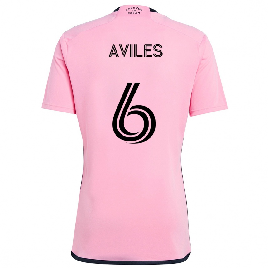 Kids Football Tomás Avilés #6 Pink Home Jersey 2024/25 T-Shirt Canada