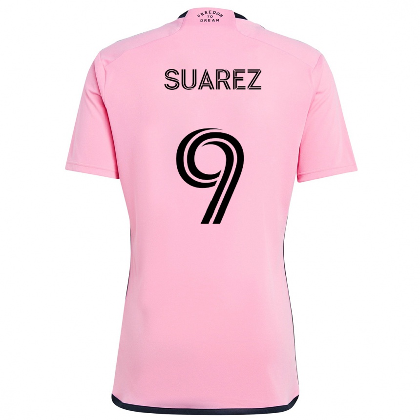 Enfant Football Maillot Luis Suárez #9 Rose Tenues Domicile 2024/25 Canada