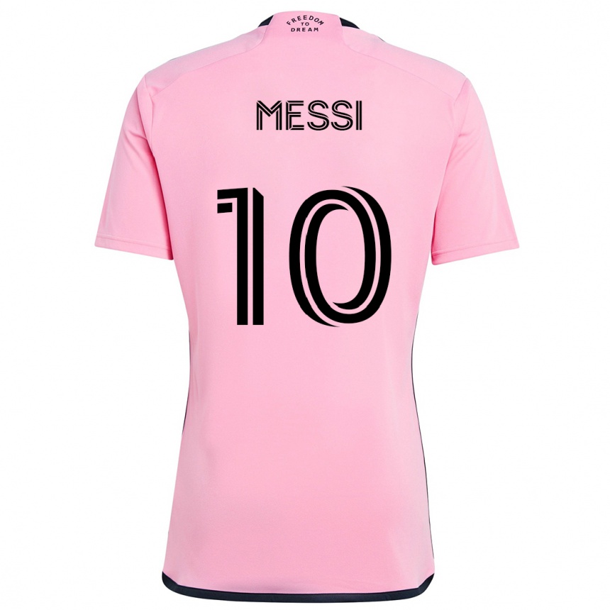 Kids Football Lionel Messi #10 Pink Home Jersey 2024/25 T-Shirt Canada