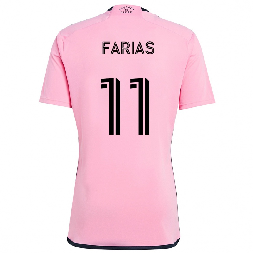 Enfant Football Maillot Facundo Farías #11 Rose Tenues Domicile 2024/25 Canada