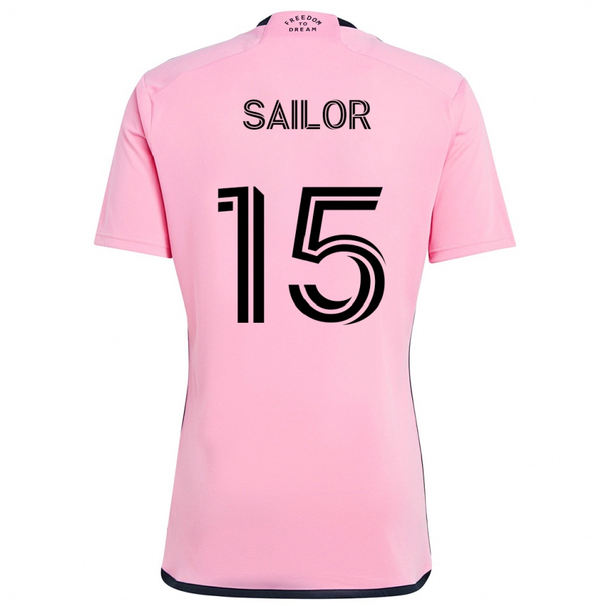 Kids Football Ryan Sailor #15 Pink Home Jersey 2024/25 T-Shirt Canada