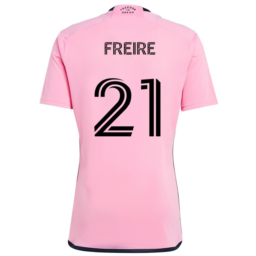 Enfant Football Maillot Nicolas Freire #21 Rose Tenues Domicile 2024/25 Canada