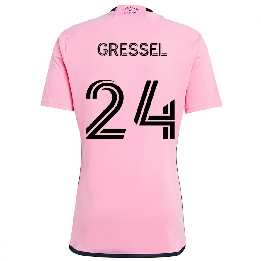 Kids Football Julian Gressel #24 Pink Home Jersey 2024/25 T-Shirt Canada