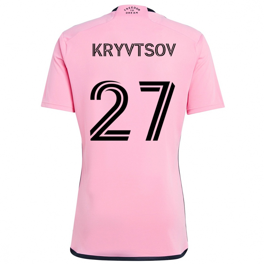 Enfant Football Maillot Sergiy Kryvtsov #27 Rose Tenues Domicile 2024/25 Canada