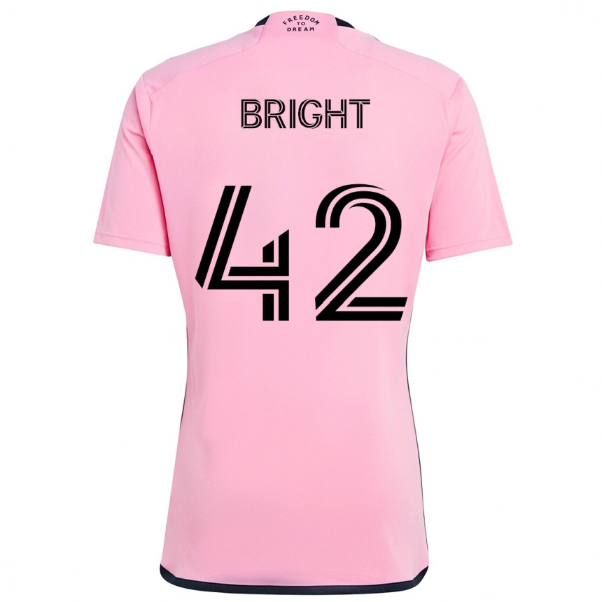 Enfant Football Maillot Yannick Bright #42 Rose Tenues Domicile 2024/25 Canada