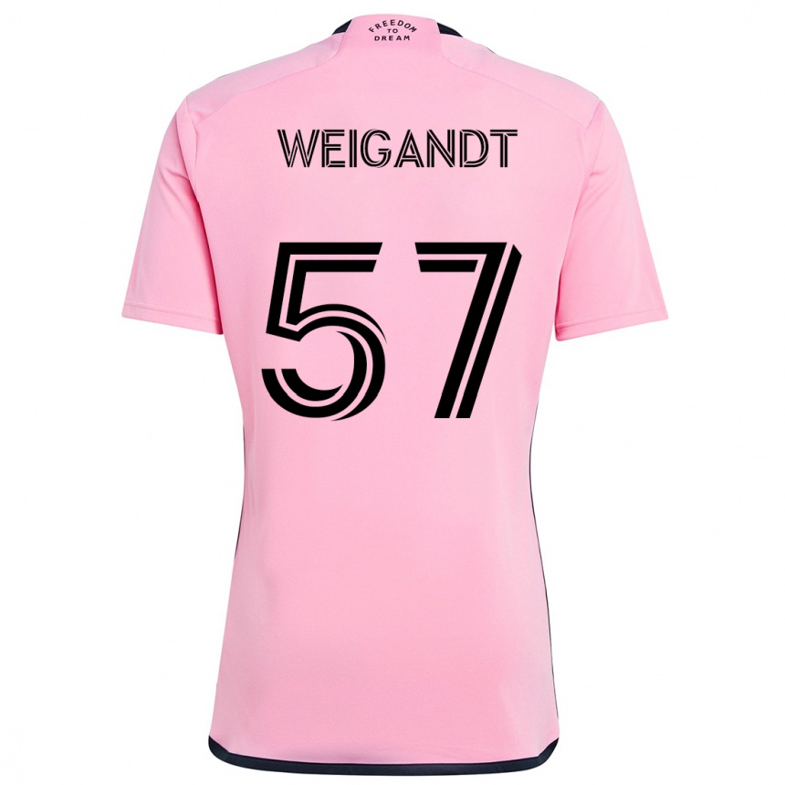 Kids Football Marcelo Weigandt #57 Pink Home Jersey 2024/25 T-Shirt Canada