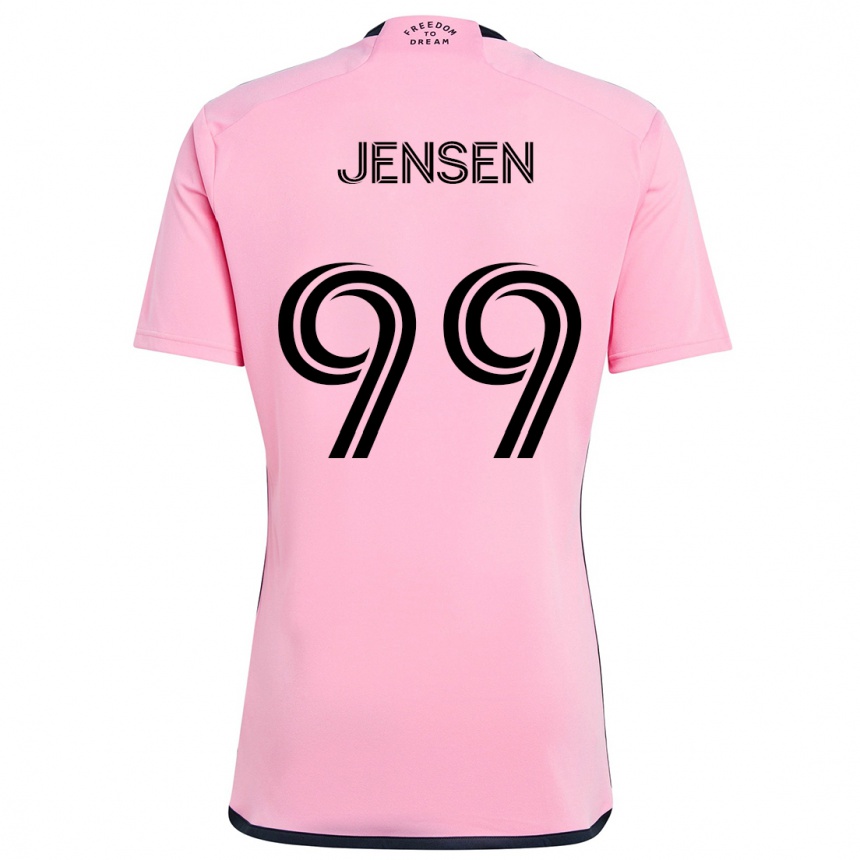 Kids Football Cole Jensen #99 Pink Home Jersey 2024/25 T-Shirt Canada