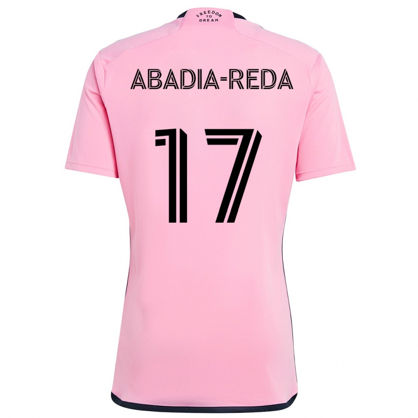 Kids Football Ezequiel Abadia-Reda #17 Pink Home Jersey 2024/25 T-Shirt Canada