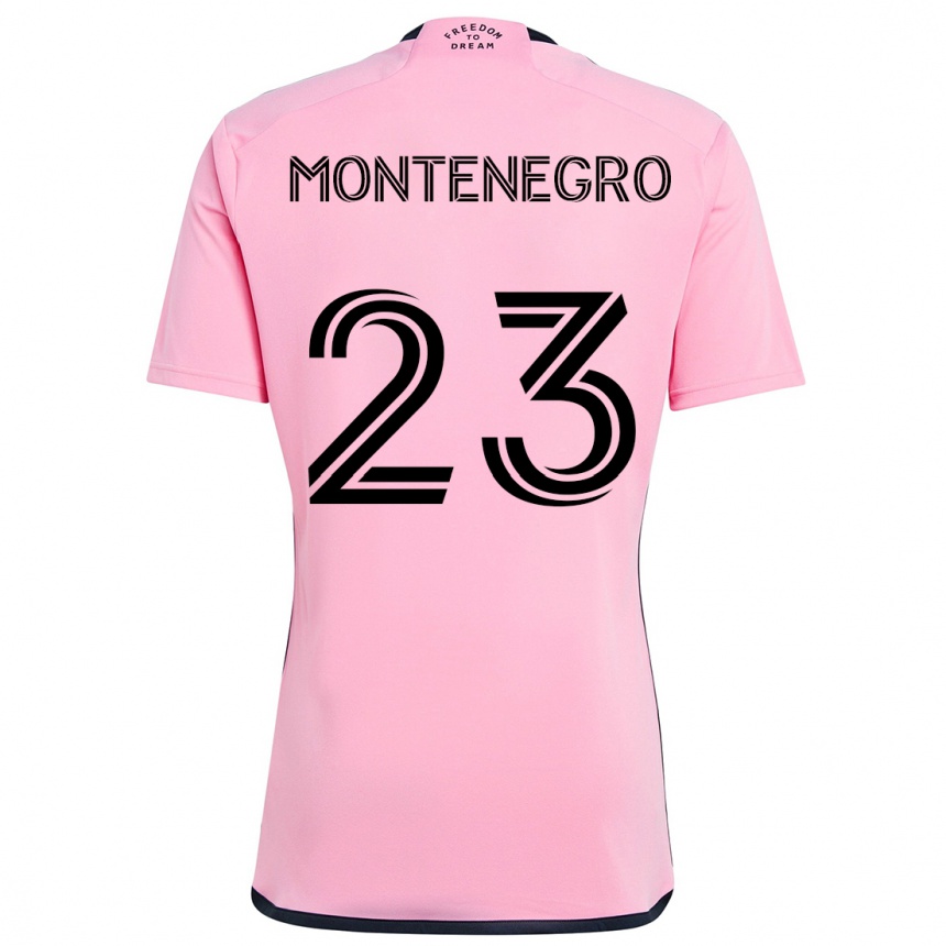 Kids Football Ricardo Montenegro #23 Pink Home Jersey 2024/25 T-Shirt Canada