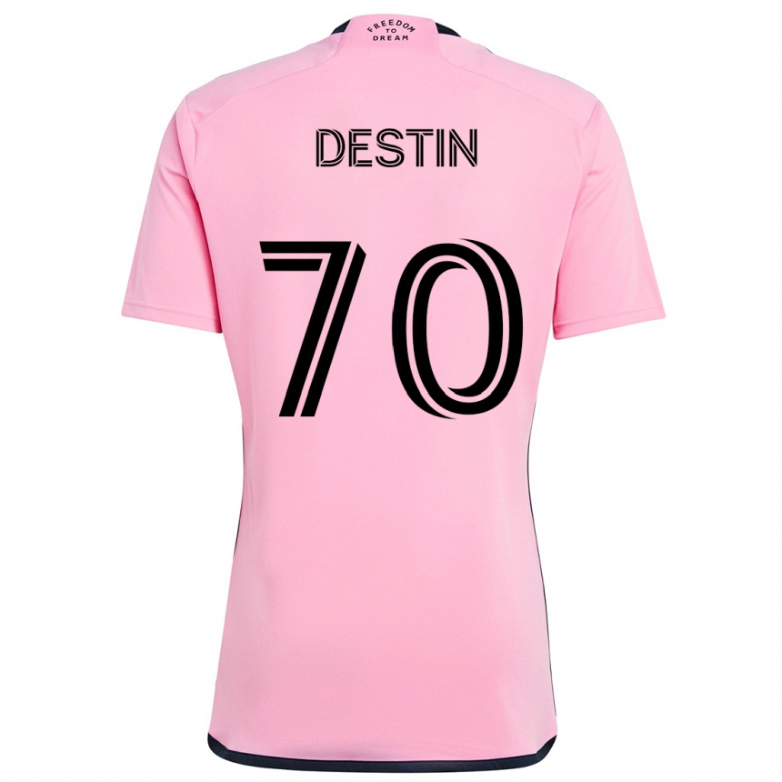 Kids Football Bryan Destin #70 Pink Home Jersey 2024/25 T-Shirt Canada