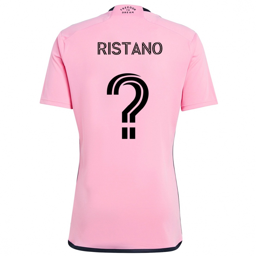 Kids Football Alejo Ristano #0 Pink Home Jersey 2024/25 T-Shirt Canada