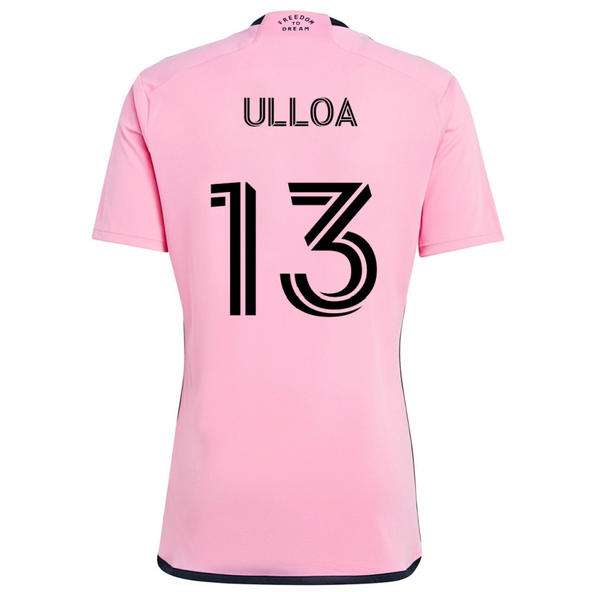 Kids Football Víctor Ulloa #13 Pink Home Jersey 2024/25 T-Shirt Canada