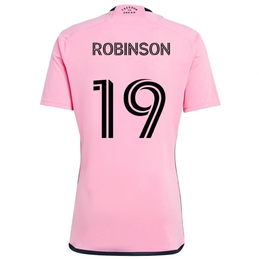 Kids Football Robbie Robinson #19 Pink Home Jersey 2024/25 T-Shirt Canada