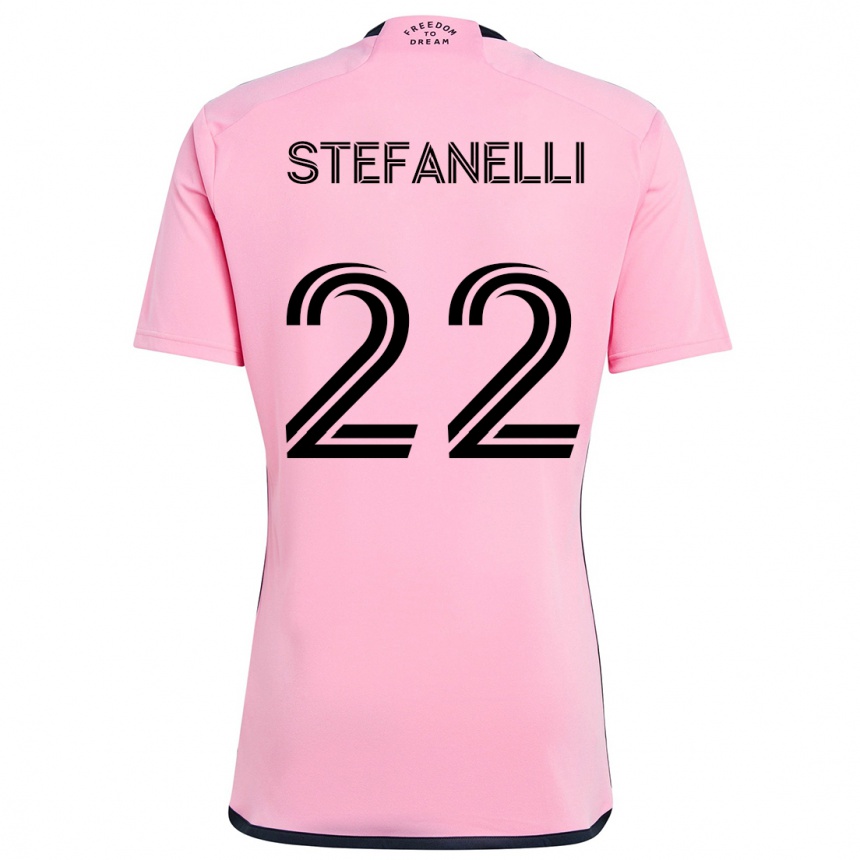 Enfant Football Maillot Nicolás Stefanelli #22 Rose Tenues Domicile 2024/25 Canada