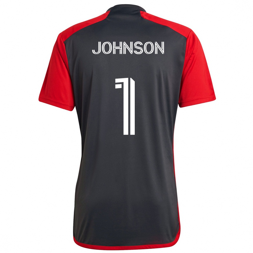 Kids Football Sean Johnson #1 Grayn Red Home Jersey 2024/25 T-Shirt Canada