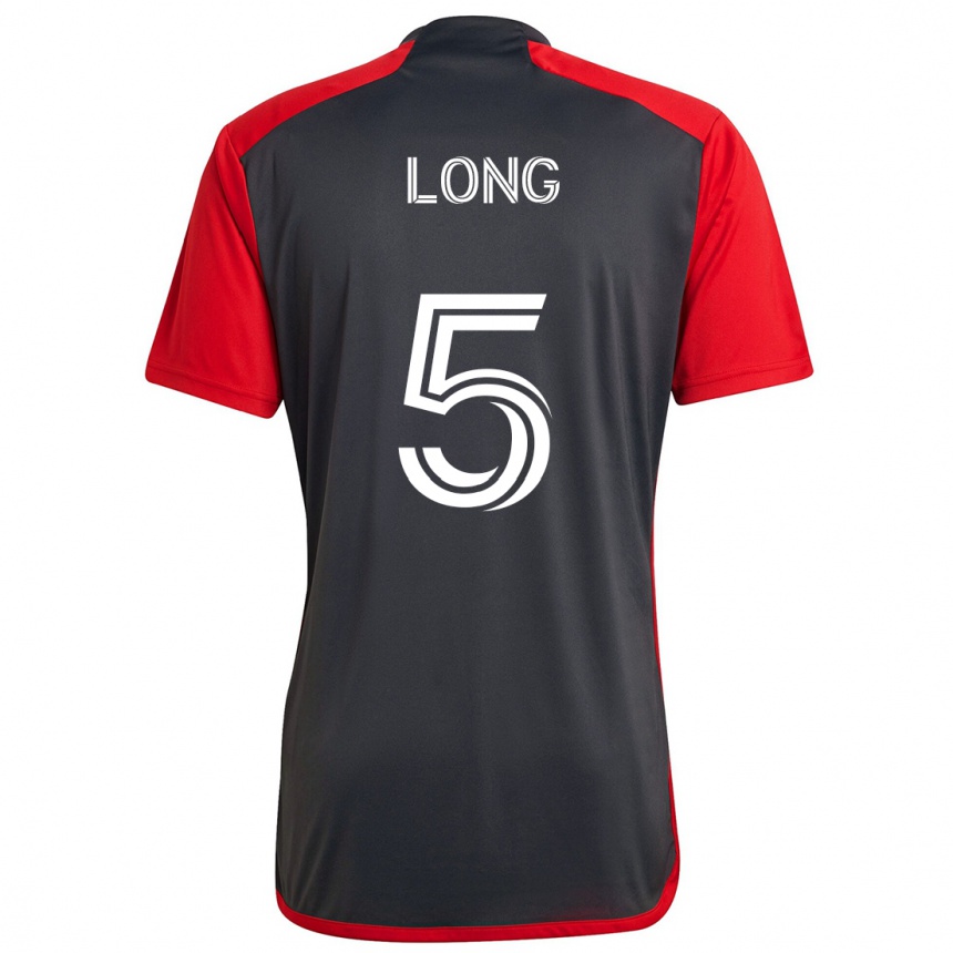 Kids Football Kevin Long #5 Grayn Red Home Jersey 2024/25 T-Shirt Canada