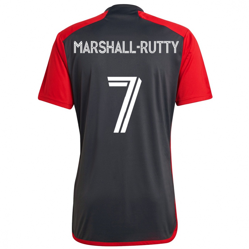 Kids Football Jahkeele Marshall-Rutty #7 Grayn Red Home Jersey 2024/25 T-Shirt Canada