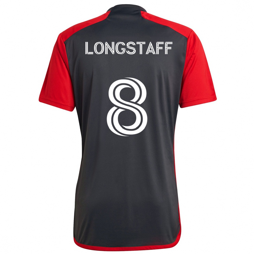 Kids Football Matty Longstaff #8 Grayn Red Home Jersey 2024/25 T-Shirt Canada