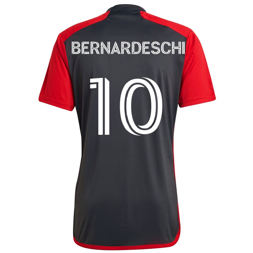 Kids Football Federico Bernardeschi #10 Grayn Red Home Jersey 2024/25 T-Shirt Canada