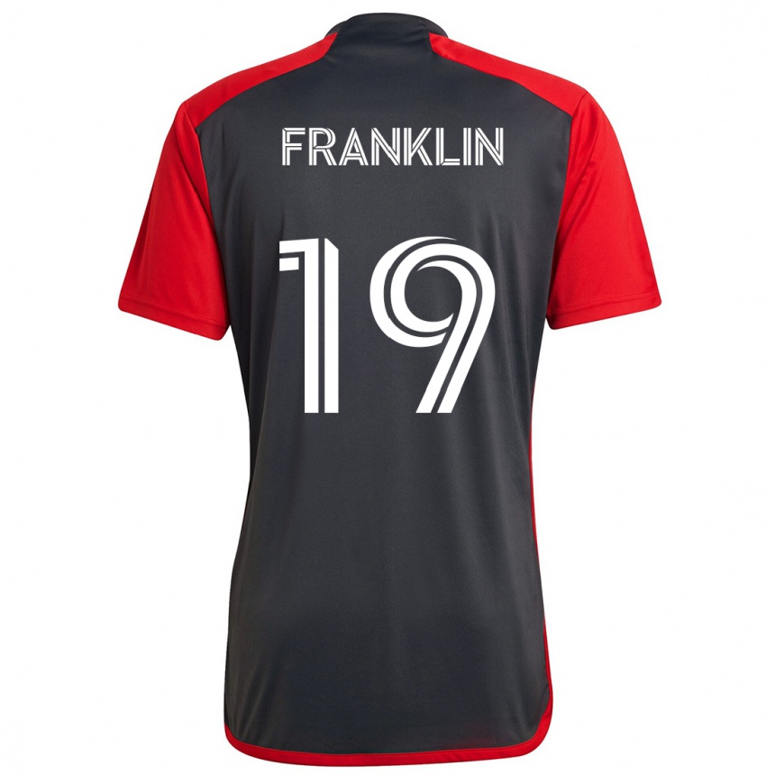 Kids Football Kobe Franklin #19 Grayn Red Home Jersey 2024/25 T-Shirt Canada