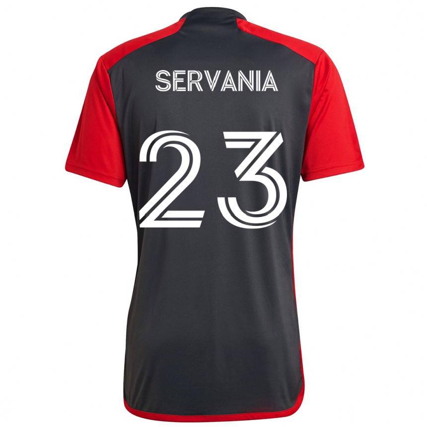 Kids Football Brandon Servania #23 Grayn Red Home Jersey 2024/25 T-Shirt Canada