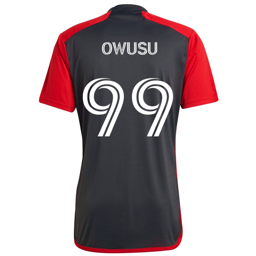 Kids Football Prince Osei Owusu #99 Grayn Red Home Jersey 2024/25 T-Shirt Canada