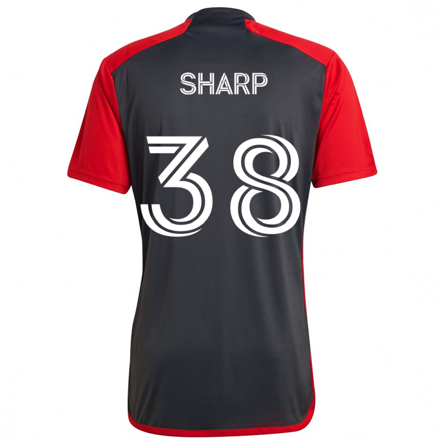 Kids Football Charlie Sharp #38 Grayn Red Home Jersey 2024/25 T-Shirt Canada