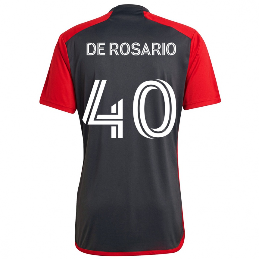 Kids Football Adisa De Rosario #40 Grayn Red Home Jersey 2024/25 T-Shirt Canada