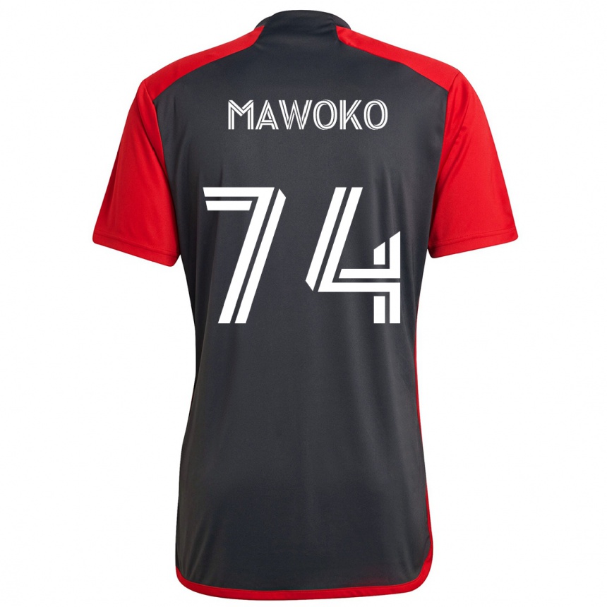 Kids Football Kundai Mawoko #74 Grayn Red Home Jersey 2024/25 T-Shirt Canada