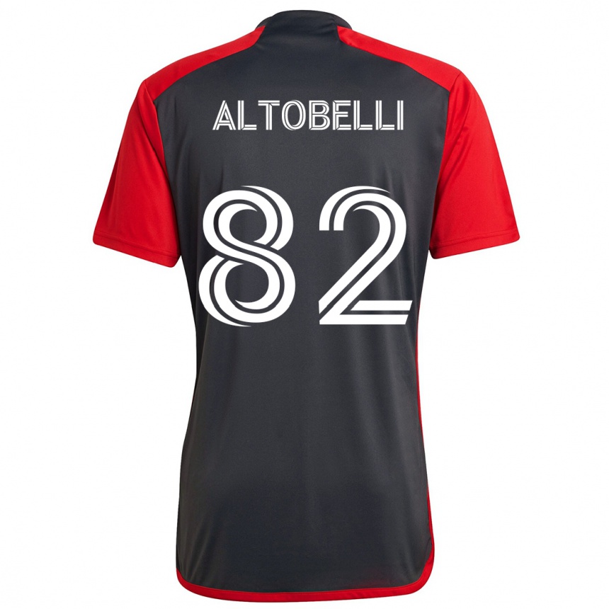 Kids Football Julian Altobelli #82 Grayn Red Home Jersey 2024/25 T-Shirt Canada