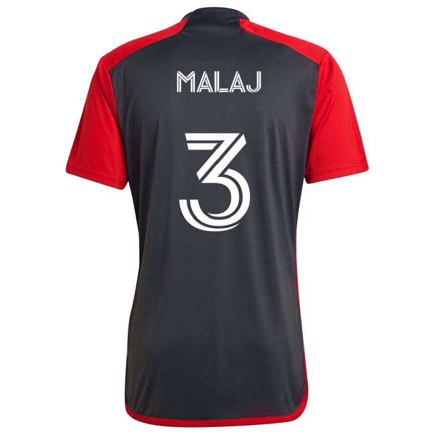 Kids Football Albert Malaj #3 Grayn Red Home Jersey 2024/25 T-Shirt Canada