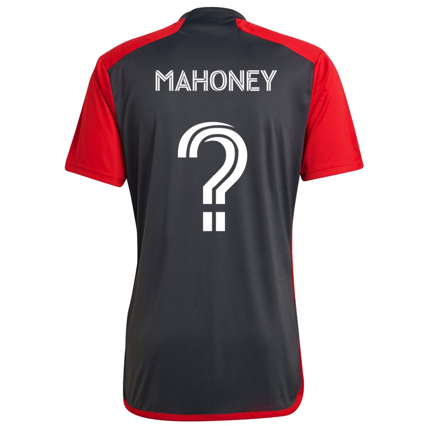 Enfant Football Maillot Adrian Mahoney #0 Rouge Gris Tenues Domicile 2024/25 Canada