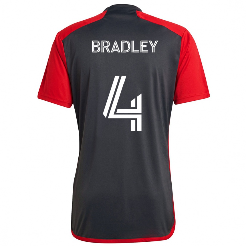 Kids Football Michael Bradley #4 Grayn Red Home Jersey 2024/25 T-Shirt Canada