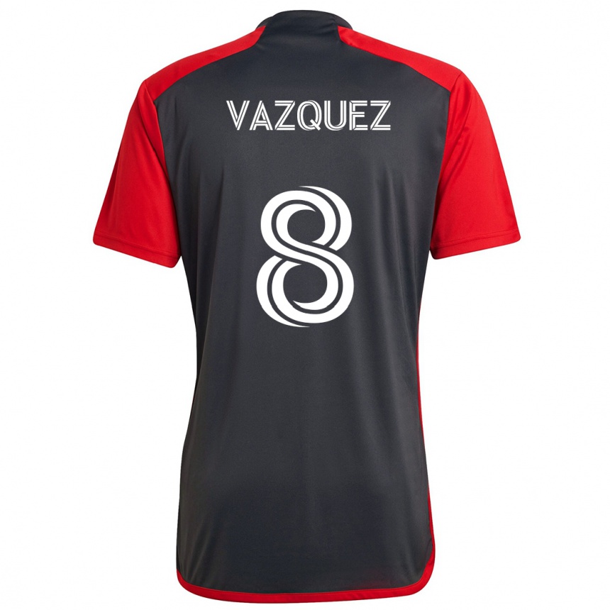 Kids Football Víctor Vázquez #8 Grayn Red Home Jersey 2024/25 T-Shirt Canada