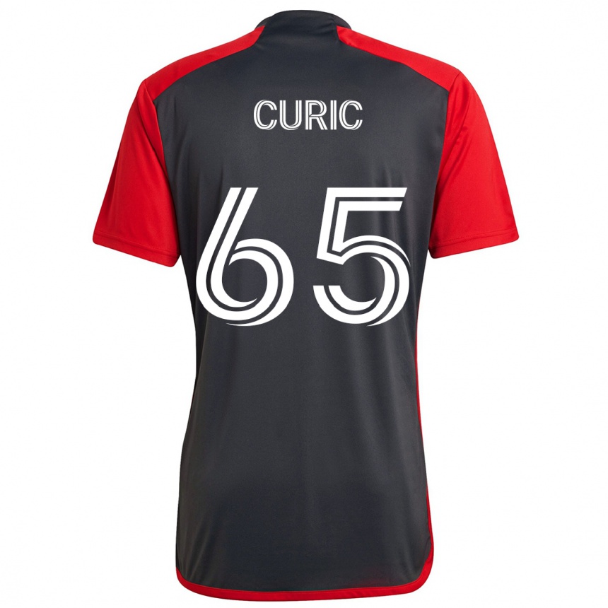 Kids Football Antony Curic #65 Grayn Red Home Jersey 2024/25 T-Shirt Canada