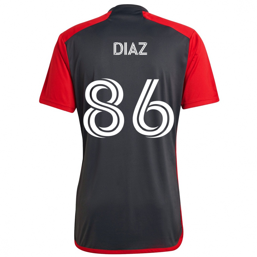 Kids Football Alec Díaz #86 Grayn Red Home Jersey 2024/25 T-Shirt Canada