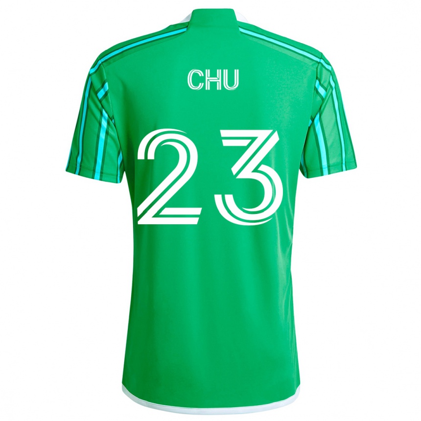 Kids Football Léo Chú #23 Green White Home Jersey 2024/25 T-Shirt Canada