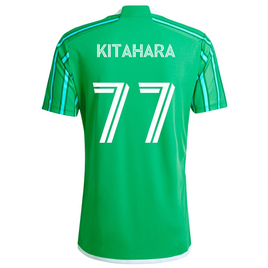 Kids Football Sota Kitahara #77 Green White Home Jersey 2024/25 T-Shirt Canada