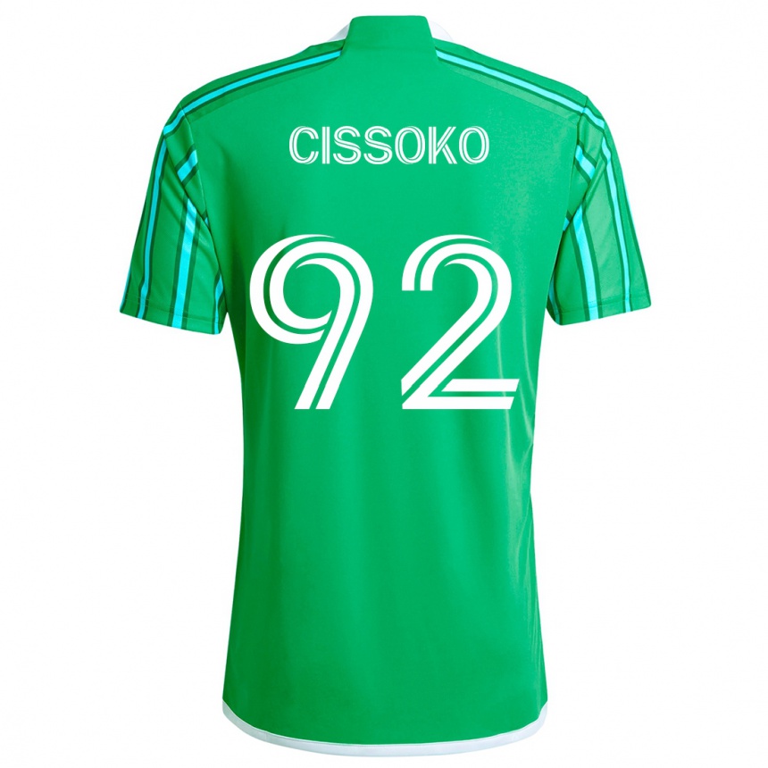 Enfant Football Maillot Abdoulaye Cissoko #92 Vert Blanc Tenues Domicile 2024/25 Canada