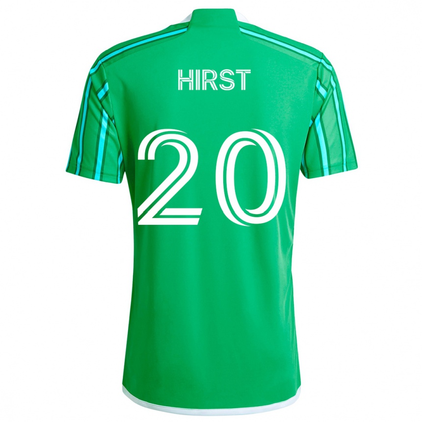 Kids Football Sophie Hirst #20 Green White Home Jersey 2024/25 T-Shirt Canada