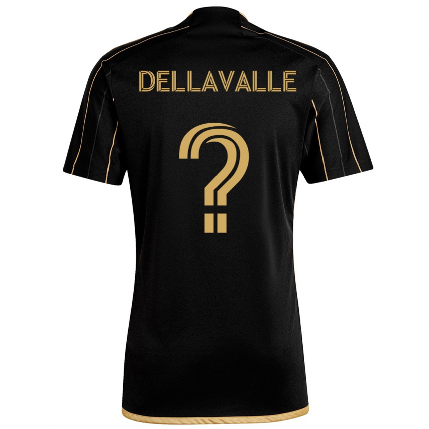 Kids Football Lorenzo Dellavalle #0 Black Gold Home Jersey 2024/25 T-Shirt Canada