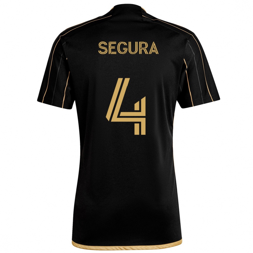 Enfant Football Maillot Eddie Segura #4 Or Noir Tenues Domicile 2024/25 Canada