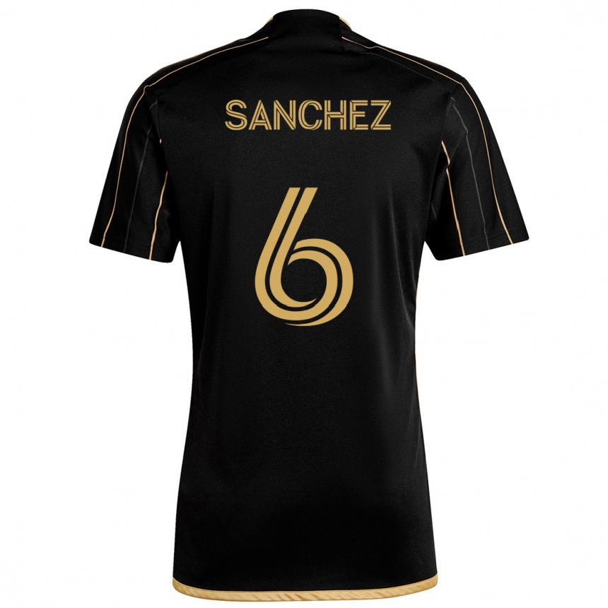 Kids Football Ilie Sánchez #6 Black Gold Home Jersey 2024/25 T-Shirt Canada