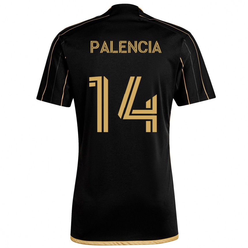 Kids Football Sergi Palencia #14 Black Gold Home Jersey 2024/25 T-Shirt Canada