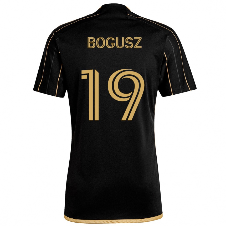 Kids Football Mateusz Bogusz #19 Black Gold Home Jersey 2024/25 T-Shirt Canada