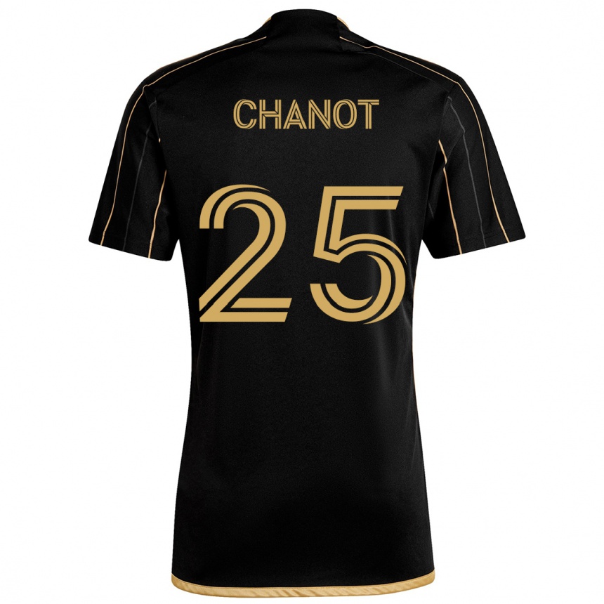 Enfant Football Maillot Maxime Chanot #25 Or Noir Tenues Domicile 2024/25 Canada