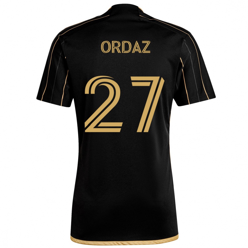 Enfant Football Maillot Nathan Ordaz #27 Or Noir Tenues Domicile 2024/25 Canada